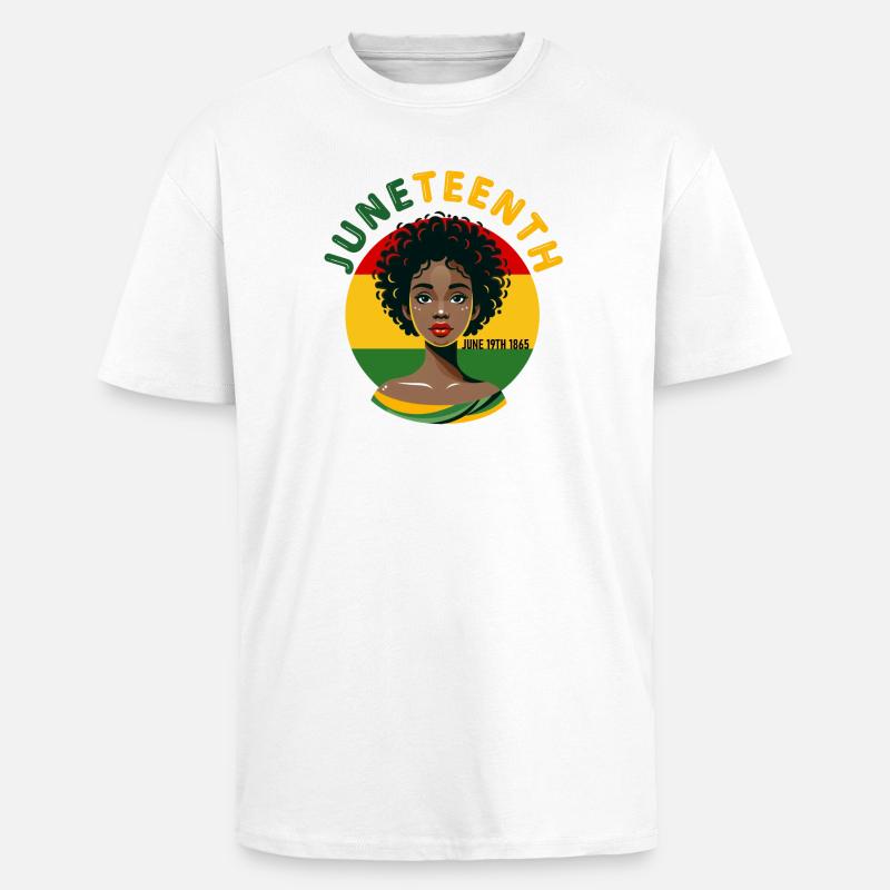 Juneteenth - Oversized Heavyweight Unisex T-Shirt - Weiß