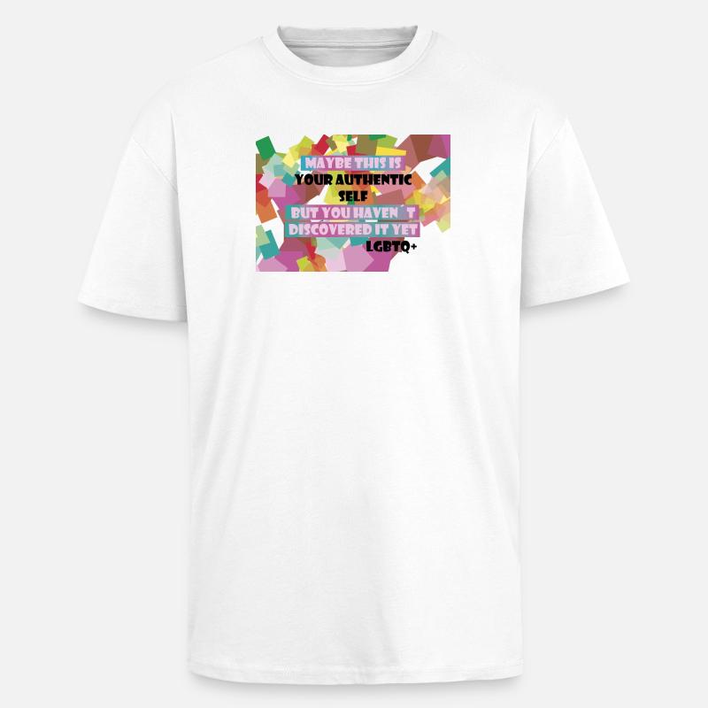 Wer bin ich? LGBTQ+? - Oversized Heavyweight Unisex T-Shirt - Weiß