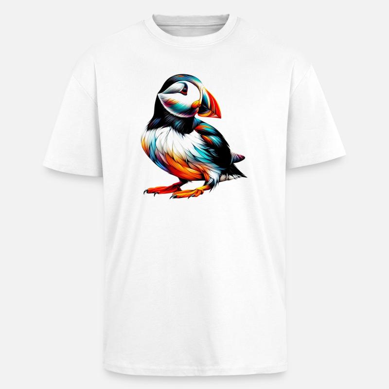 Søpapegøje - Unisex oversized heavyweight t-shirt - hvid