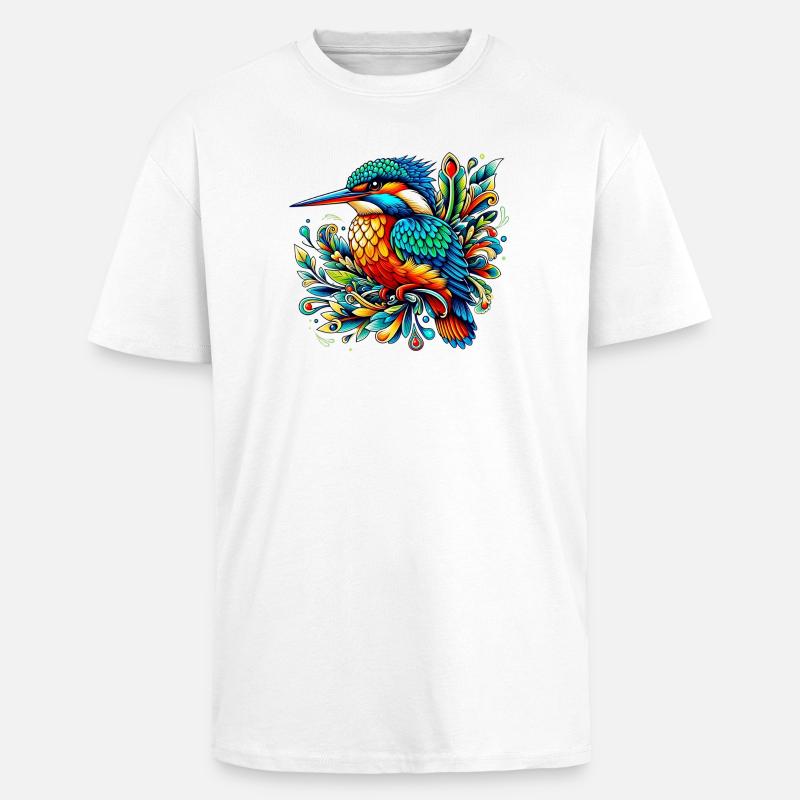 Eisvogel - Oversized Heavyweight Unisex T-Shirt - Weiß