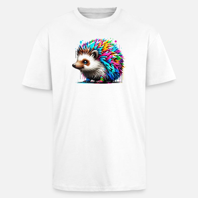Hedgehog - Unisex Oversized Heavyweight T-shirt - white
