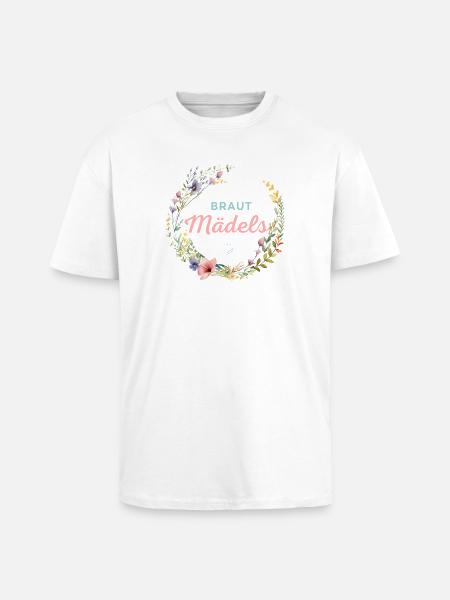 Braut Mädels! Personalisierbar - Oversized Heavyweight Unisex T-Shirt - Weiß