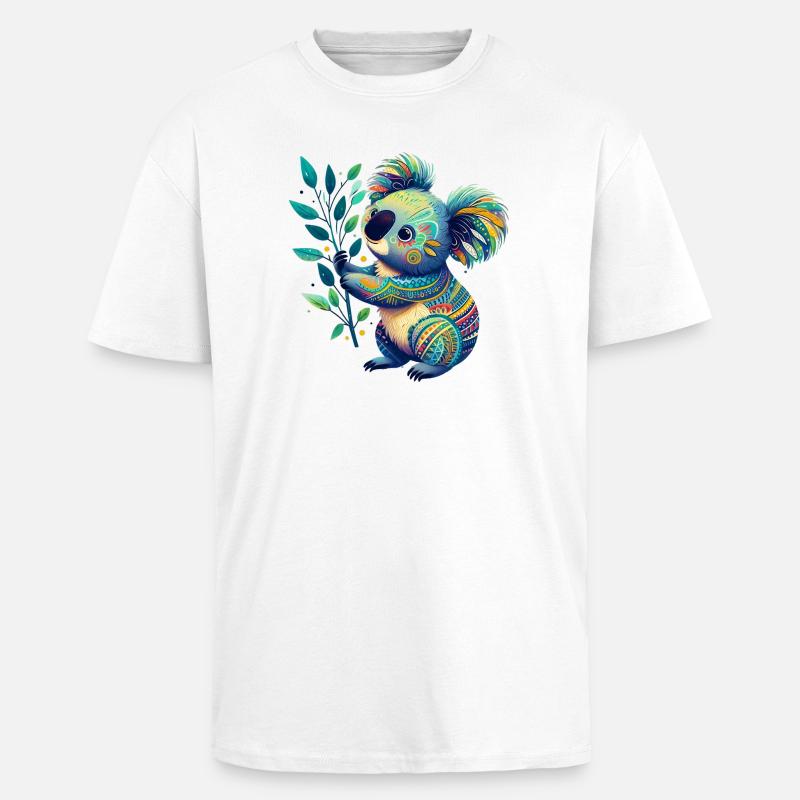 Koala - Oversized Heavyweight Unisex T-Shirt - Weiß