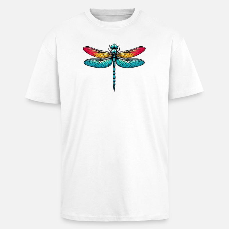 Libelle - Oversized Heavyweight Unisex T-Shirt - Weiß
