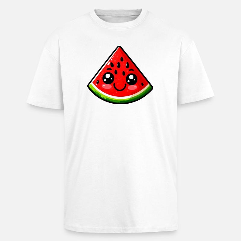 Pastèque Pastèques - T-shirt unisexe oversize épais - blanc