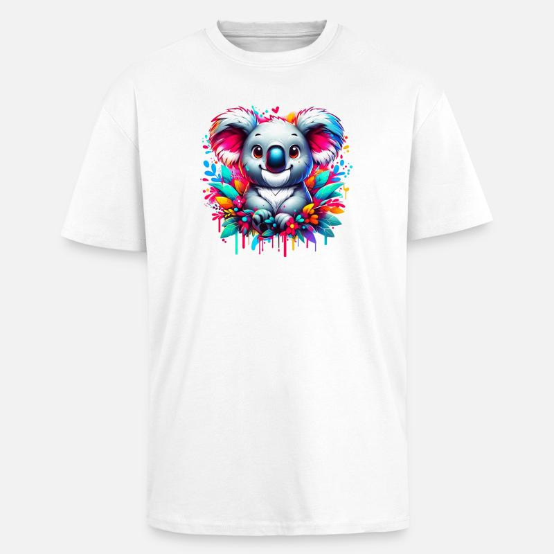 Koala - Unisex Oversized Heavyweight T-shirt - white