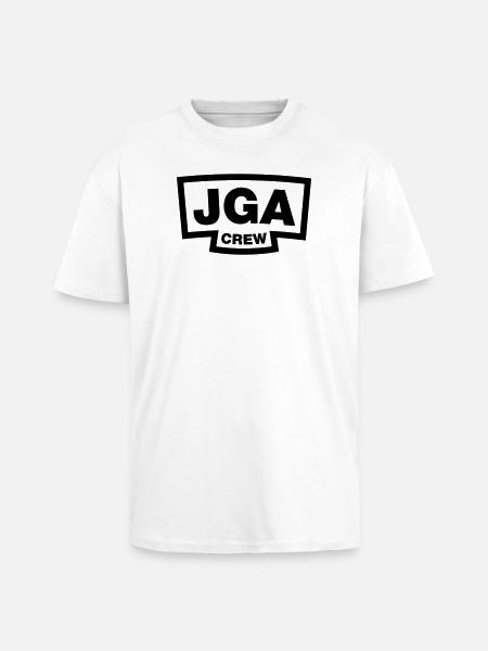 JGA Crew - Emblem - Oversized Heavyweight Unisex T-Shirt - Weiß