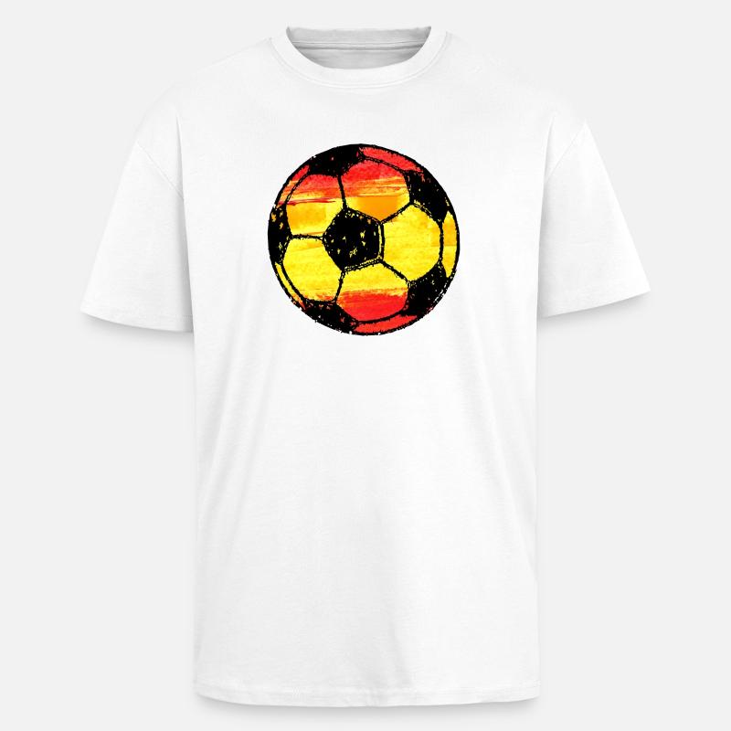 Fodbold Spanien - rød, gul, rød - Unisex oversized heavyweight t-shirt - hvid