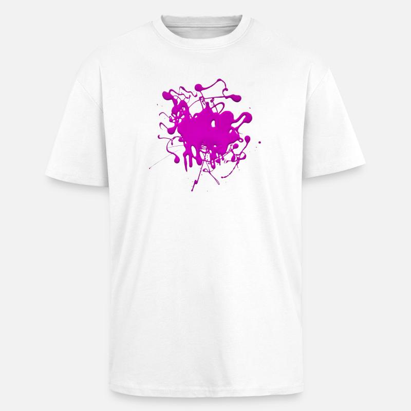 Pink.Splash - Oversized Heavyweight Unisex T-Shirt - Weiß