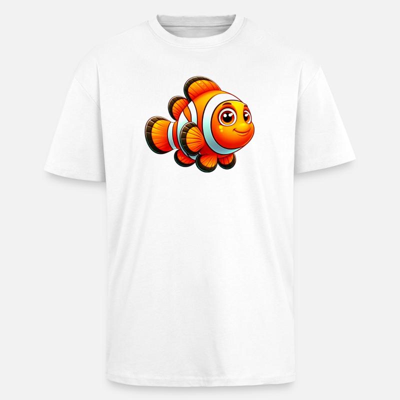 Clownfisch - Oversized Heavyweight Unisex T-Shirt - Weiß