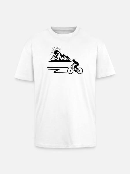 Cyclist, cyclist, mautainbiker mountains - Unisex Oversized Heavyweight T-shirt - white