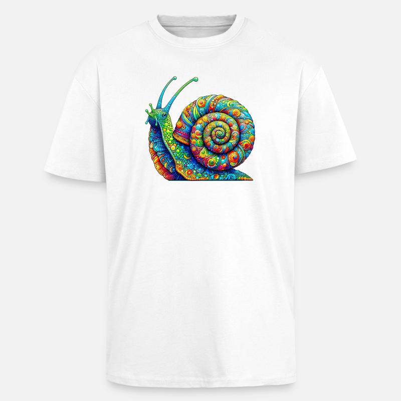 Escargot - T-shirt unisexe oversize épais - blanc