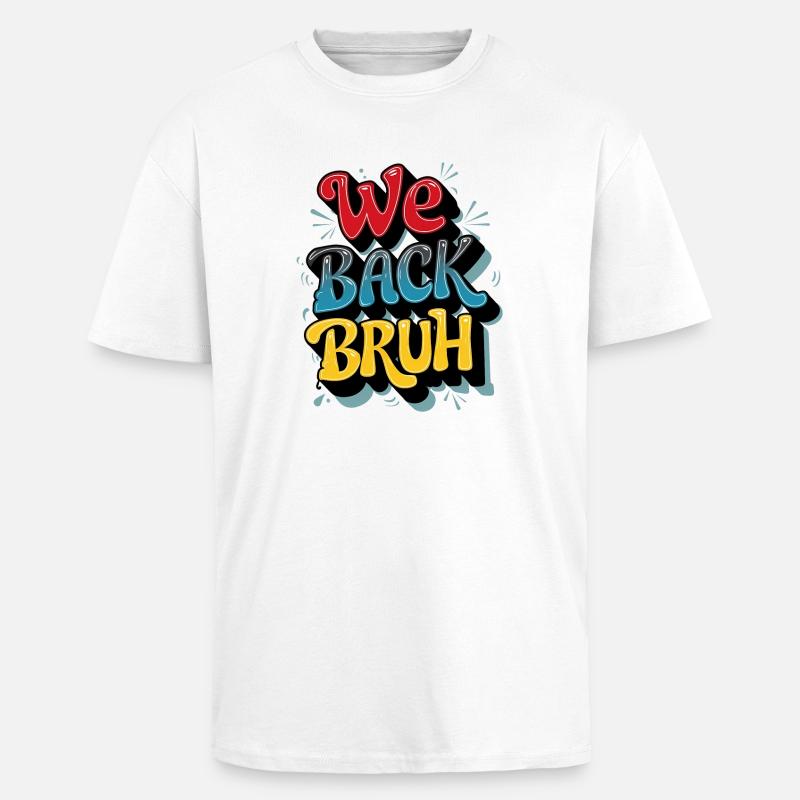Fröhliches Retro-Textdesign - Oversized Heavyweight Unisex T-Shirt - Weiß