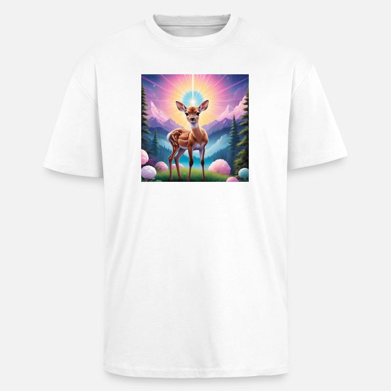 Rehkitz - Oversized Heavyweight Unisex T-Shirt - Weiß