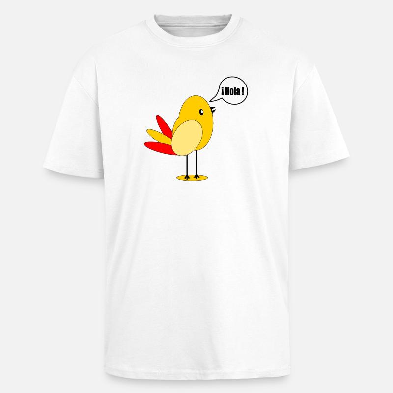 SPANIEN LÄNDERFAHNE SPANISCH VOGEL - Oversized Heavyweight Unisex T-Shirt - Weiß