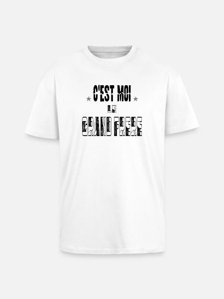 Moi le Grand Frère - T-shirt unisexe oversize épais - blanc