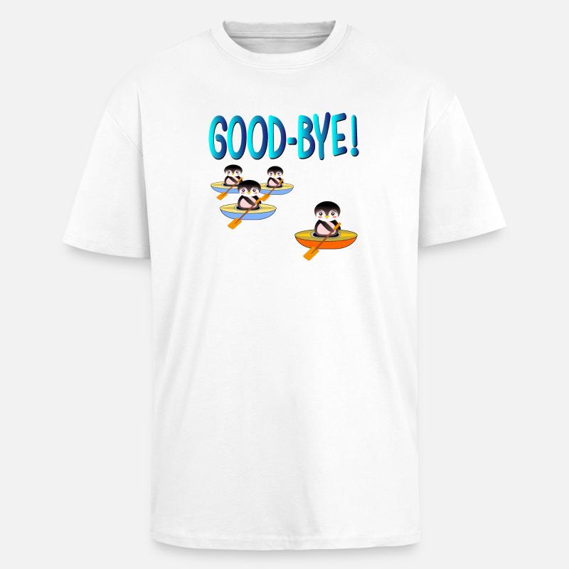 GODD-BYE ABSCHIED - Oversized Heavyweight Unisex T-Shirt - Weiß