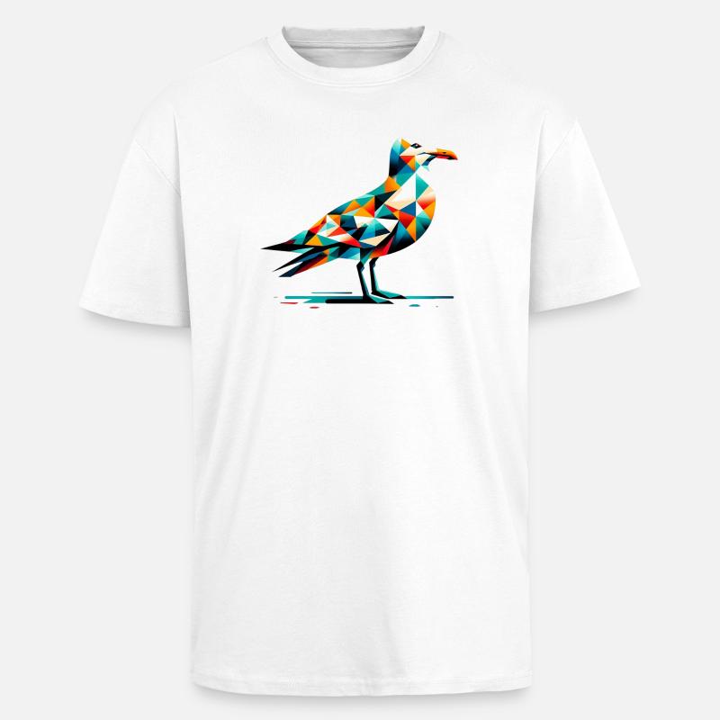Möwe - Oversized Heavyweight Unisex T-Shirt - Weiß