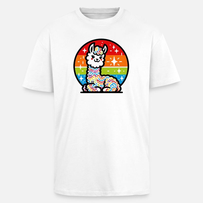 Alpaca - Unisex Oversized Heavyweight T-shirt - white