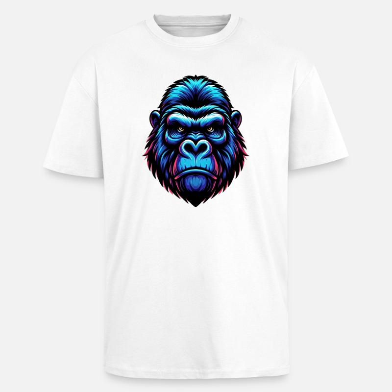 Gorilla - Oversized Heavyweight Unisex T-Shirt - Weiß