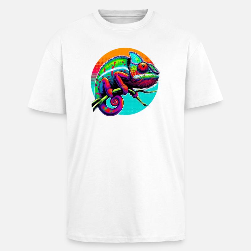 Chameleon - Unisex Oversized Heavyweight T-shirt - white