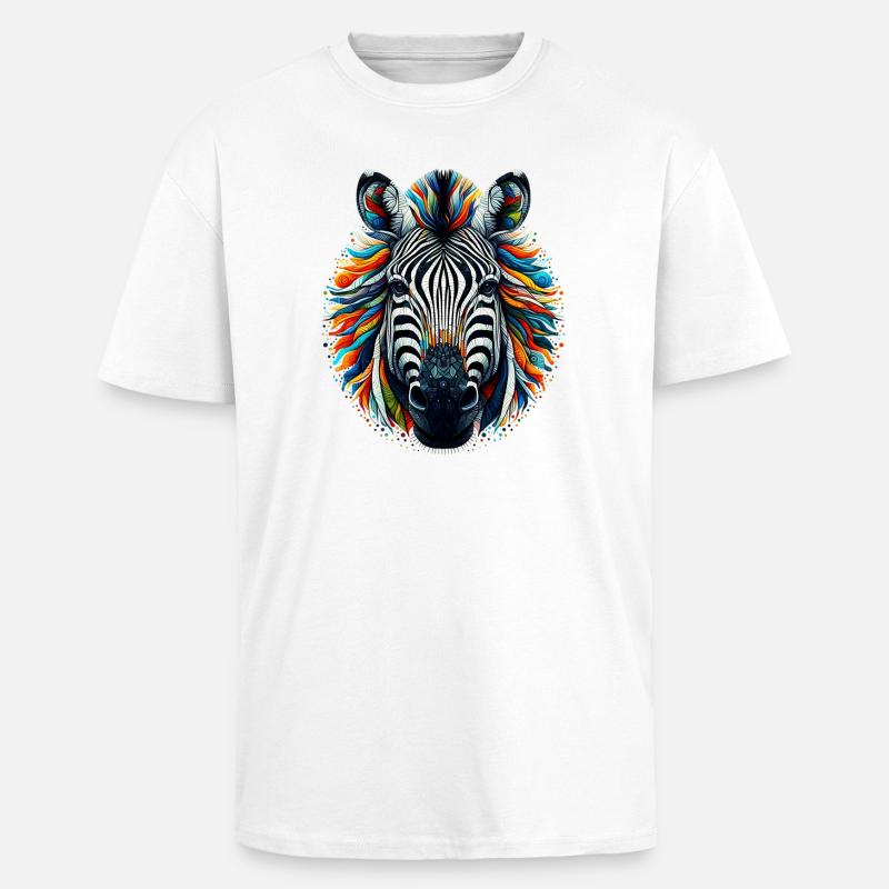 Zebra - Oversized Heavyweight Unisex T-Shirt - Weiß