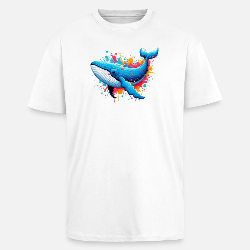 Wal - Oversized Heavyweight Unisex T-Shirt - Weiß