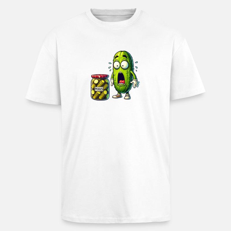 Lustiges Gurken Design - Oversized Heavyweight Unisex T-Shirt - Weiß