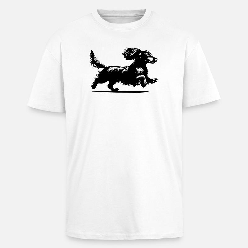 Dackel - Oversized Heavyweight Unisex T-Shirt - Weiß