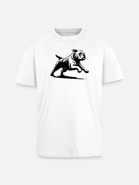 English Bulldog - Unisex Oversized Heavyweight T-shirt - white
