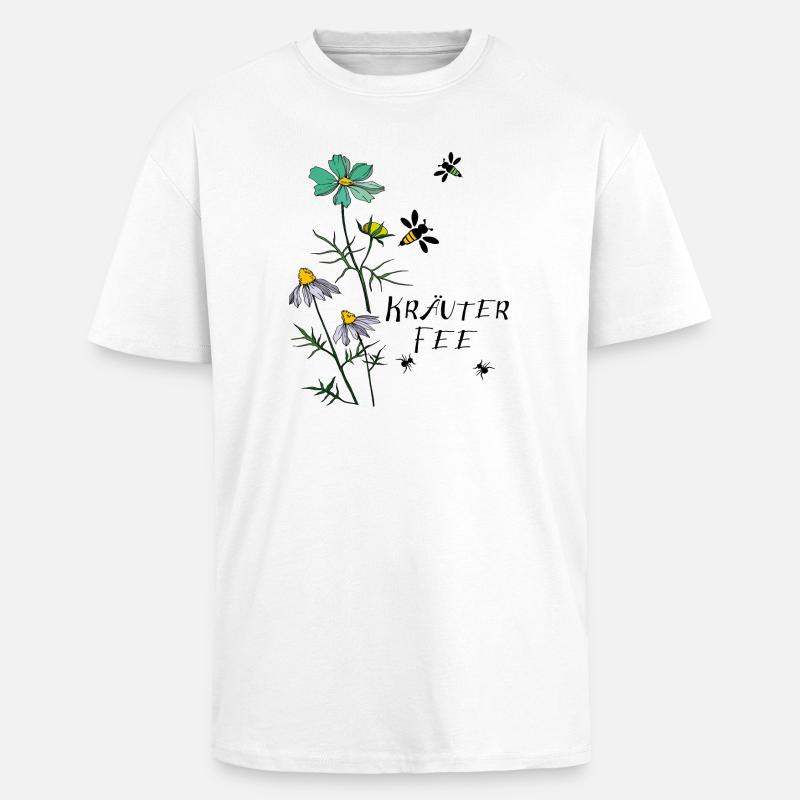 Herbe, Fée, Abeille, Fourmi - T-shirt unisexe oversize épais - blanc