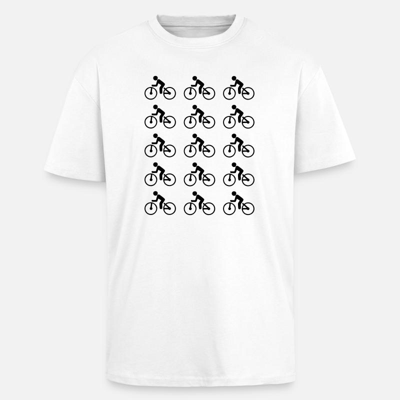 Bicyclette - T-shirt unisexe oversize épais - blanc