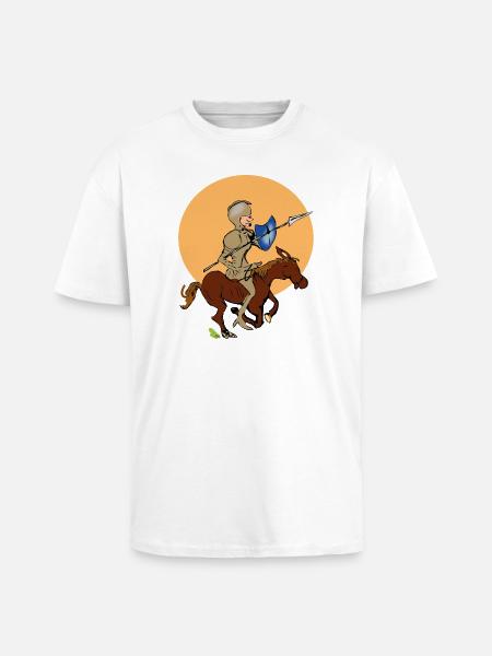 Ritter auf Pferd - Oversized Heavyweight Unisex T-Shirt - Weiß