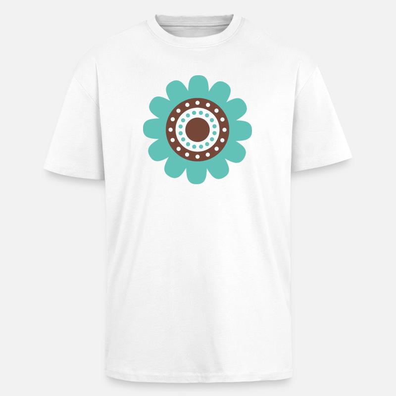 Süße blaue Gänseblümchenblume - Oversized Heavyweight Unisex T-Shirt - Weiß