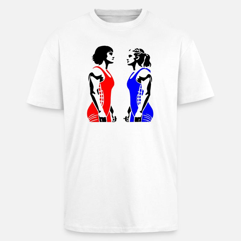Frauen Ringen - Oversized Heavyweight Unisex T-Shirt - Weiß