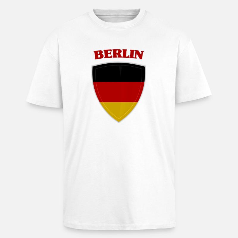 Berlin - Oversized Heavyweight Unisex T-Shirt - Weiß