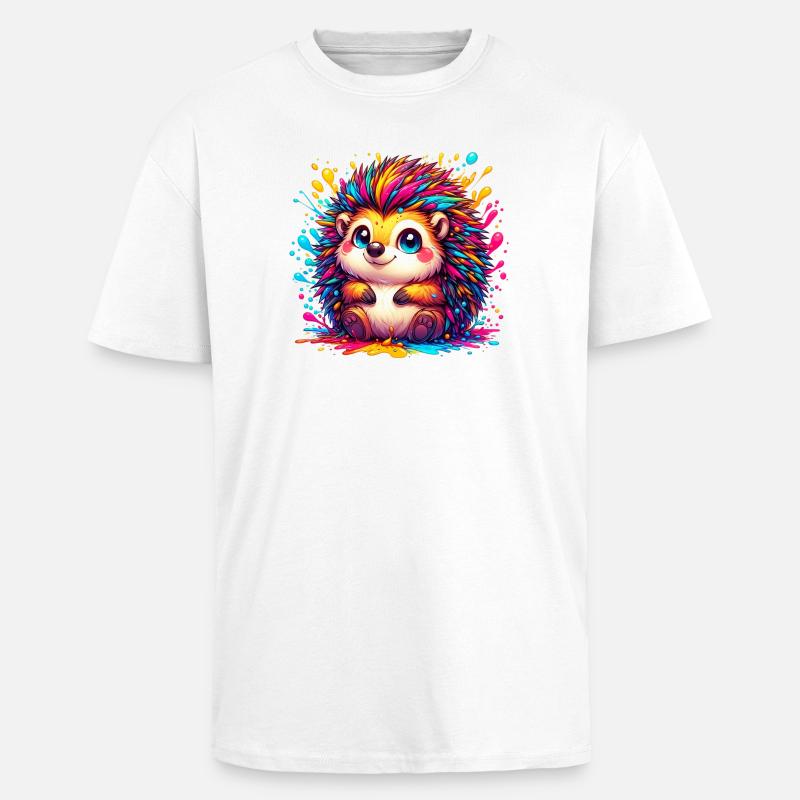 Igel - Oversized Heavyweight Unisex T-Shirt - Weiß