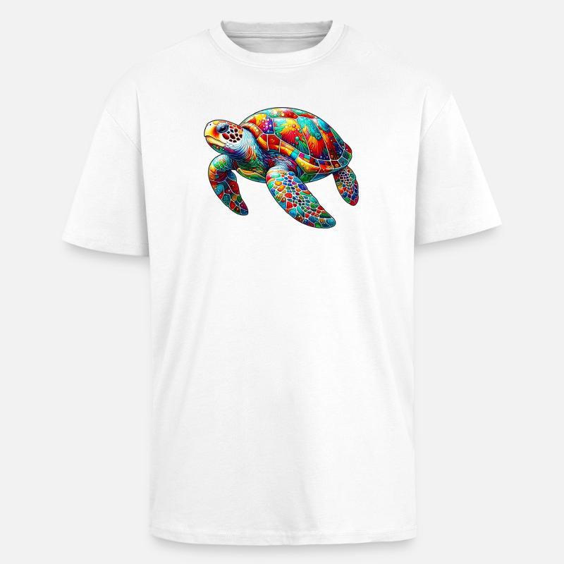 Turtle - Unisex Oversized Heavyweight T-shirt - white
