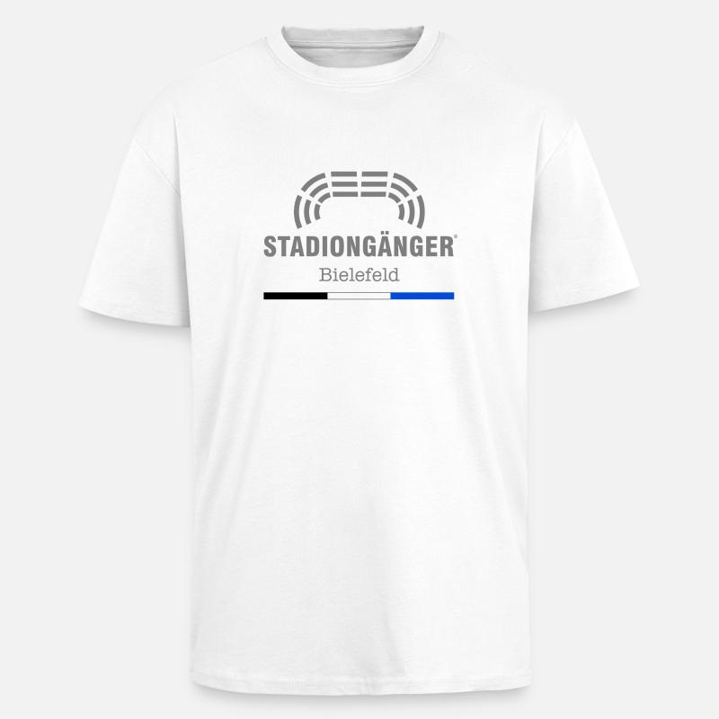 Stadiongänger Bielefeld I Unisex Geschenk - Oversized Heavyweight Unisex T-Shirt - Weiß