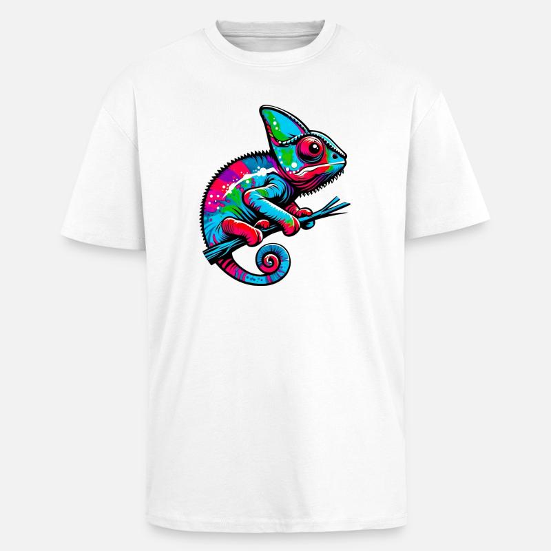 Chamäleon - Oversized Heavyweight Unisex T-Shirt - Weiß