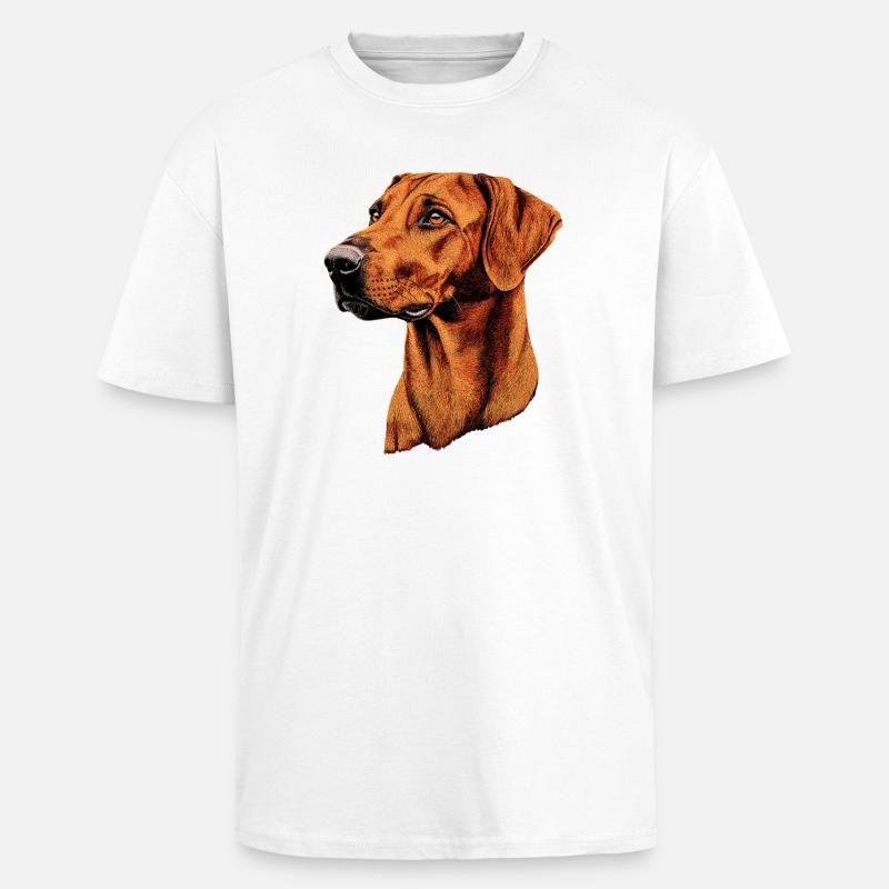 Rhodesian Ridgeback Jagdhund Hunde Stolz Ridgeback - Oversized Heavyweight Unisex T-Shirt - Weiß