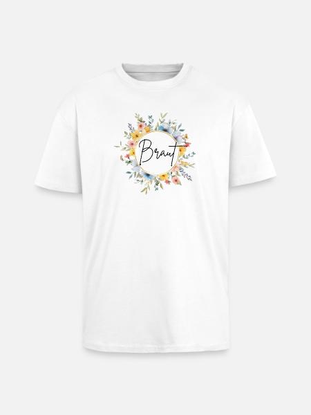 Team Braut! Personalisierbar - Oversized Heavyweight Unisex T-Shirt - Weiß