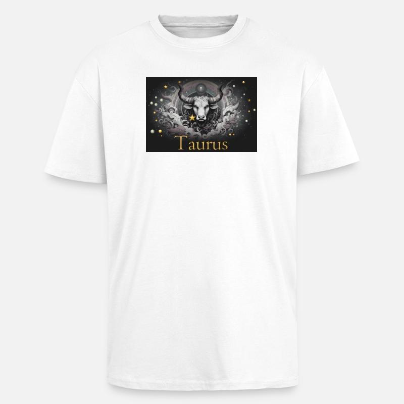 Taurus Sternzeichen Sternzeichen Stier  - Oversized Heavyweight Unisex T-Shirt - Weiß