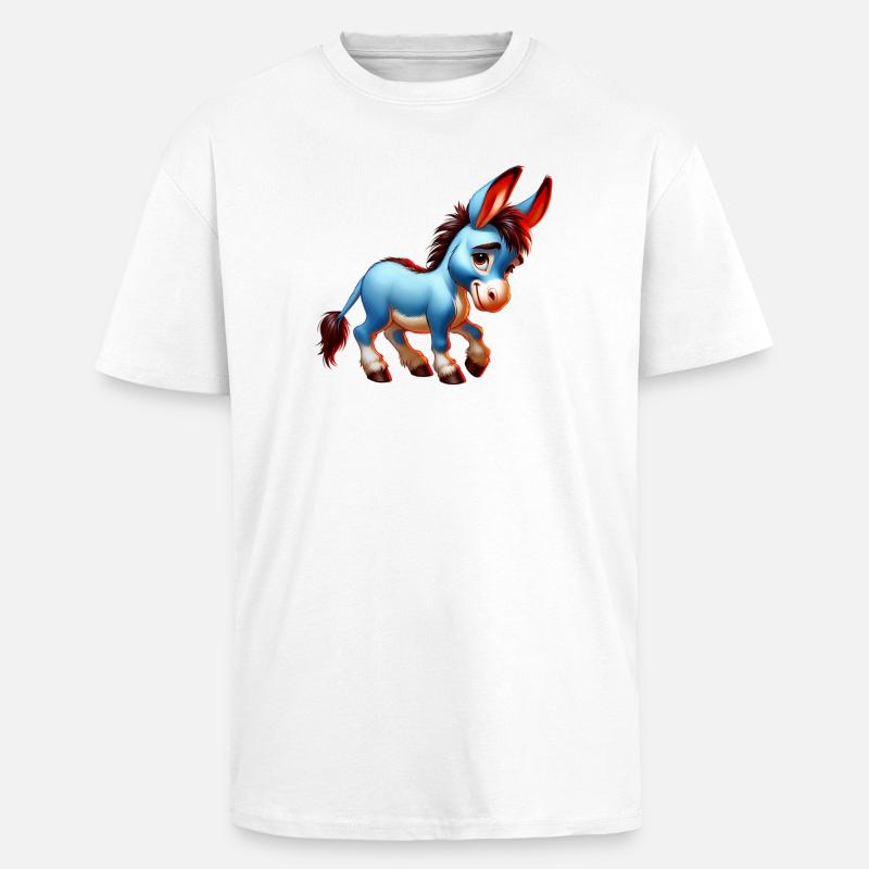 Esel-Maultier - Oversized Heavyweight Unisex T-Shirt - Weiß