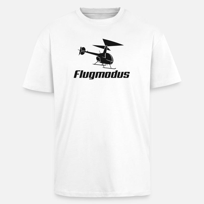 Hélicoptère en mode avion - T-shirt unisexe oversize épais - blanc