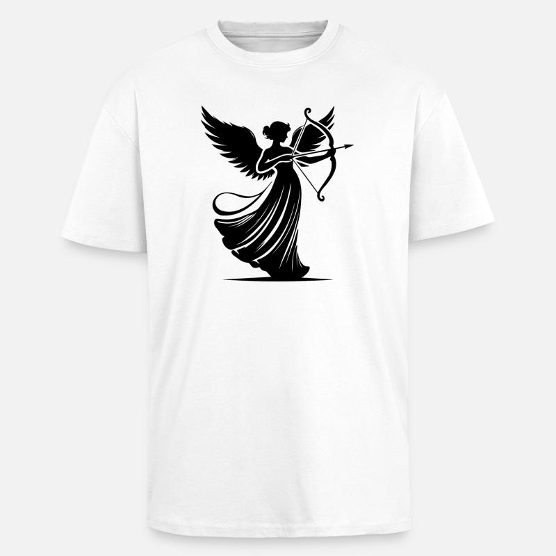 klassischer Engel,der Liebespfeile verschießt - Oversized Heavyweight Unisex T-Shirt - Weiß