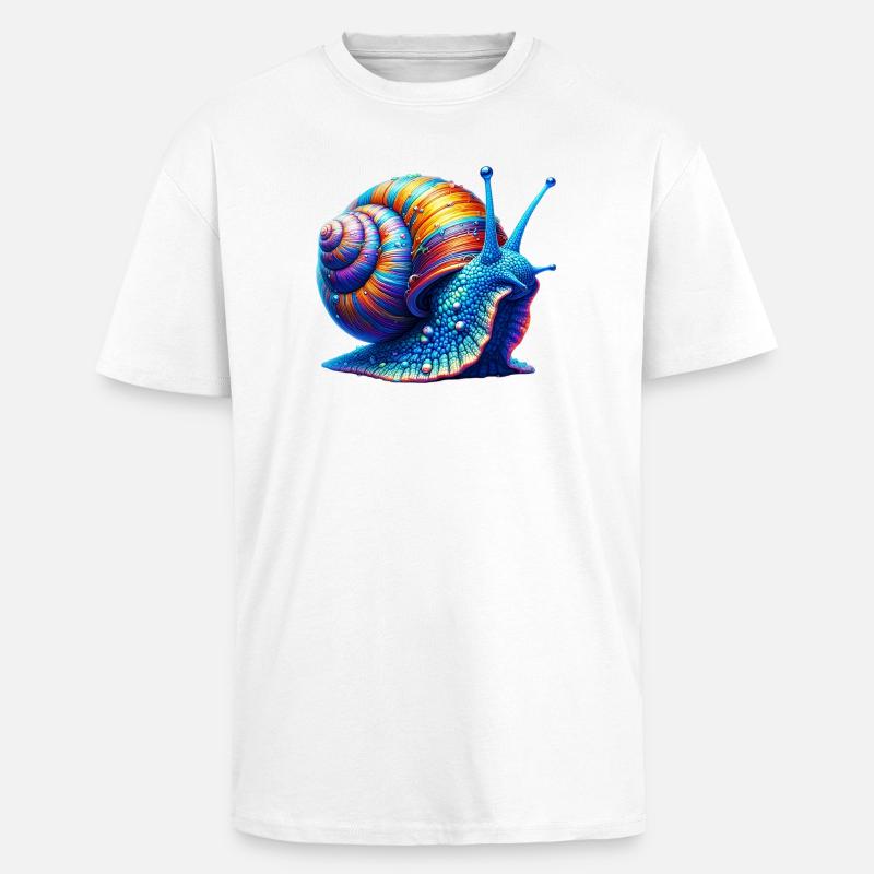 Escargot - T-shirt unisexe oversize épais - blanc