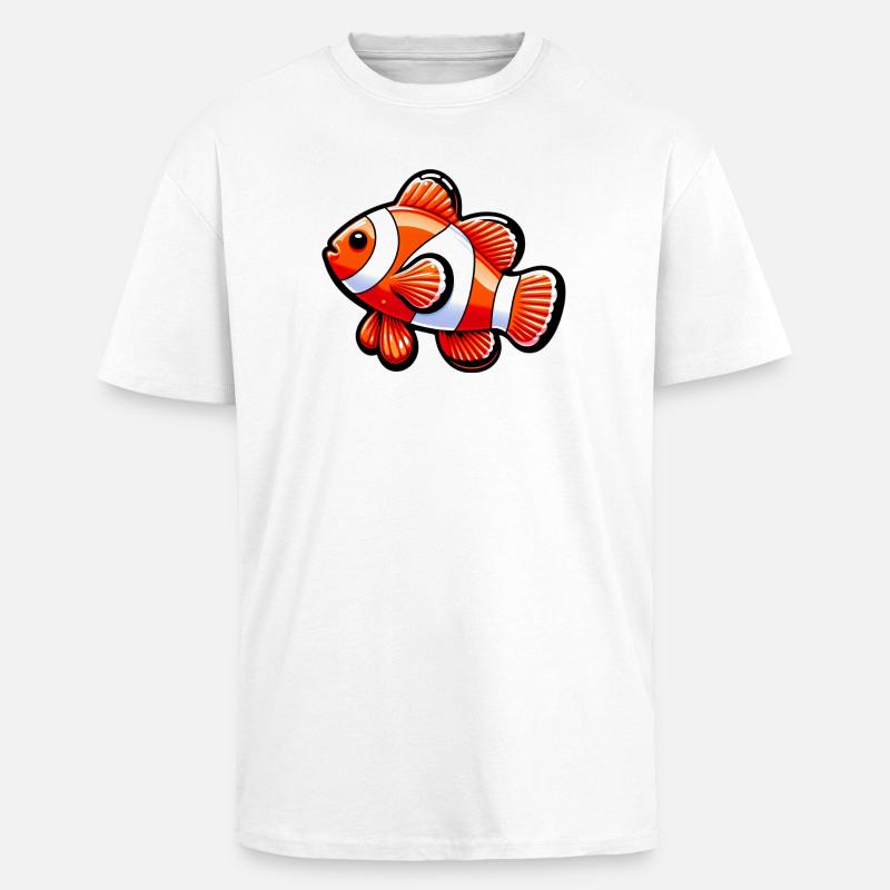 Clownfisch - Oversized Heavyweight Unisex T-Shirt - Weiß