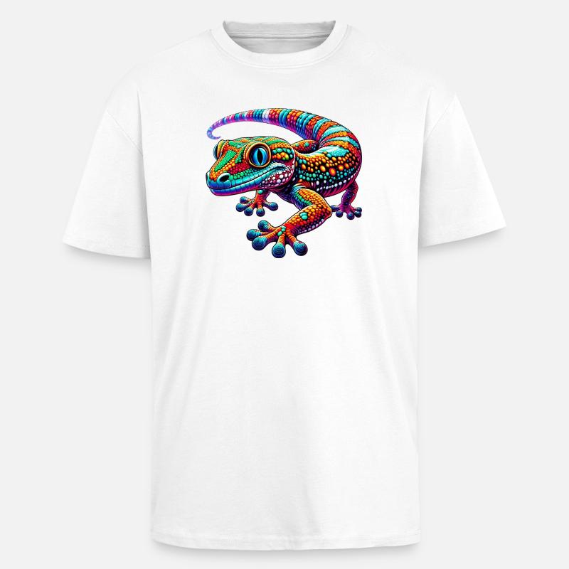 Gecko - T-shirt unisexe oversize épais - blanc