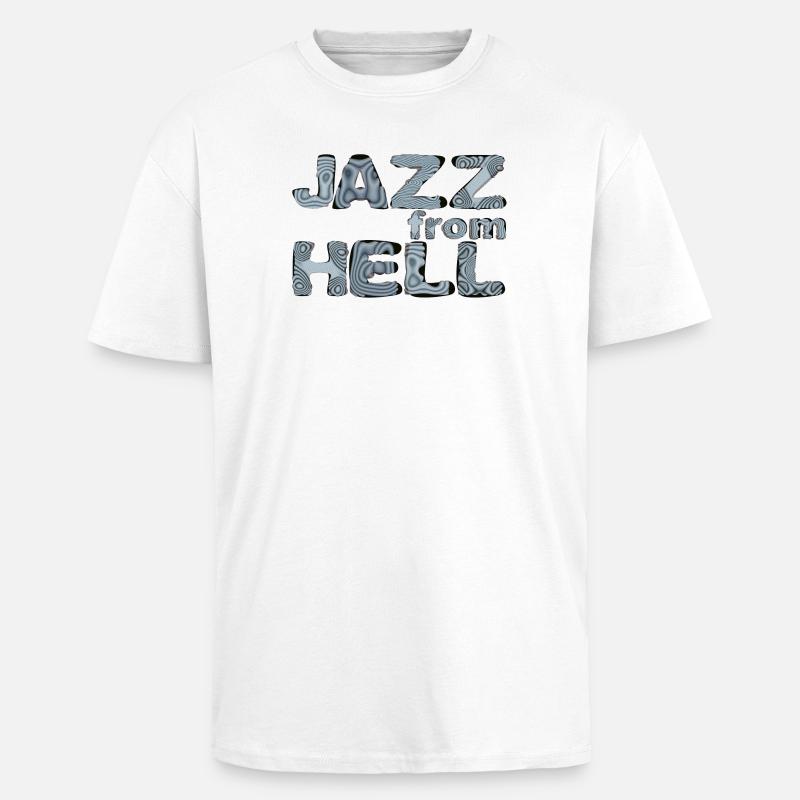 Jazz from Hell: Psychedelic Glyphs - Unisex Oversized Heavyweight T-shirt - white